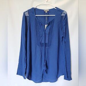 Joseph A Womens Tunic Top Size M Color Deep Sapphire